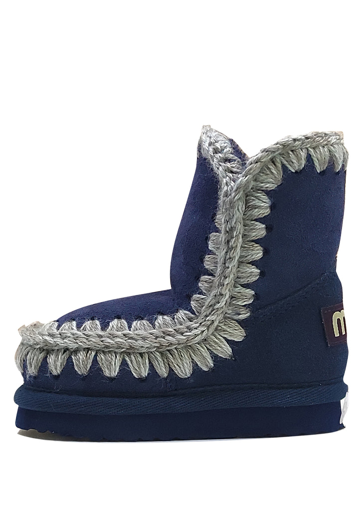 Stivaletti Eskimo bambina Mou kids blu in pelle scamosciata