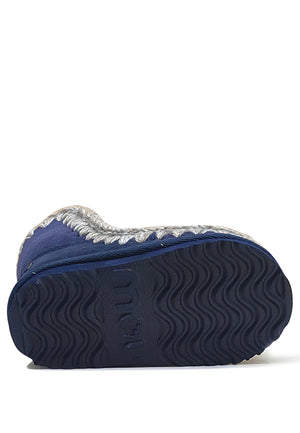 Stivaletti Eskimo bambina Mou kids blu in pelle scamosciata