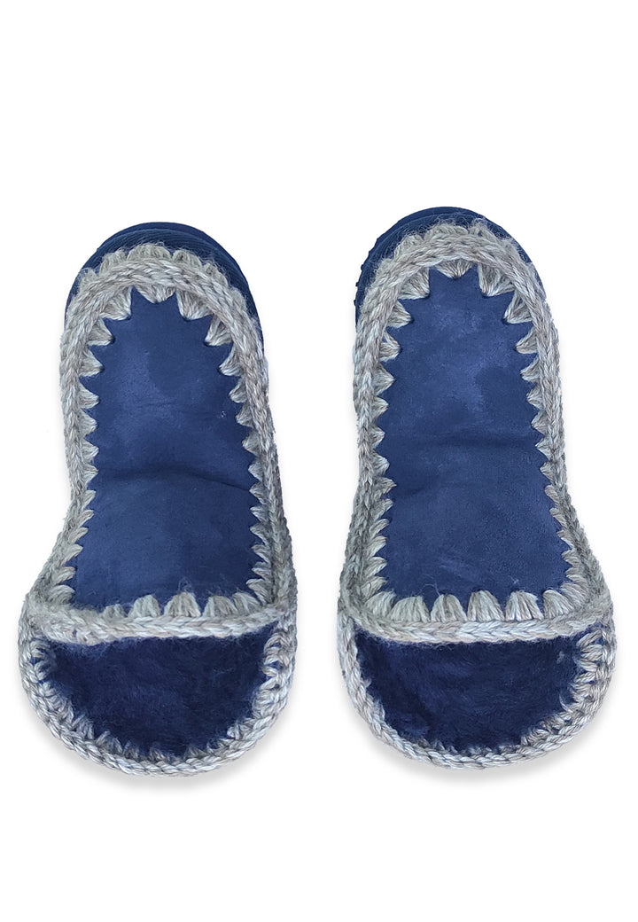 Stivaletti Eskimo bambina Mou kids blu in pelle scamosciata