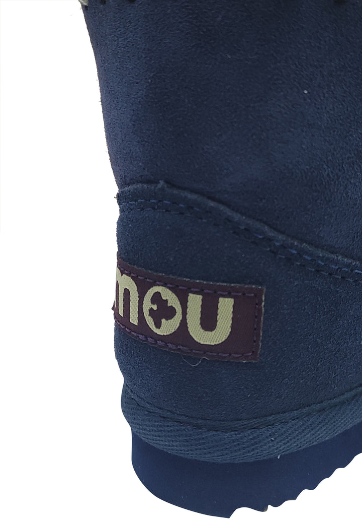 Stivaletti Eskimo bambina Mou kids blu in pelle scamosciata