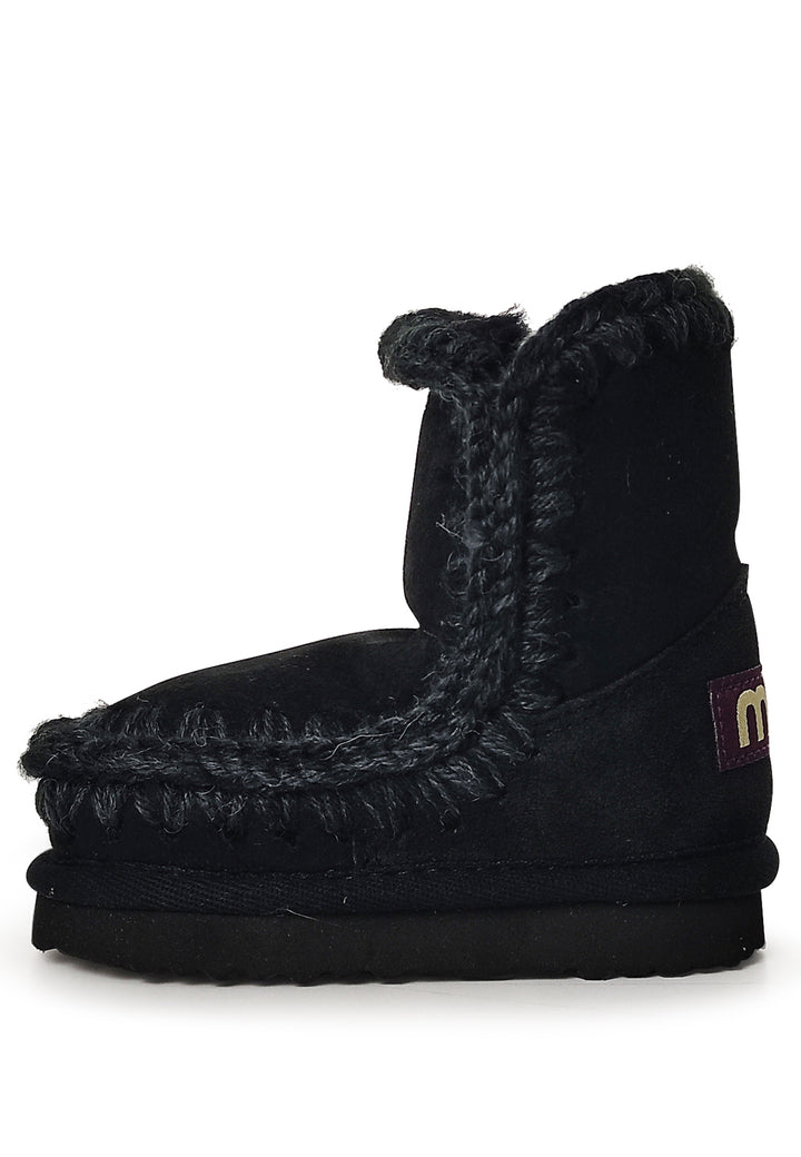 Stivaletti Eskimo bambina Mou kids neri in pelle scamosciata