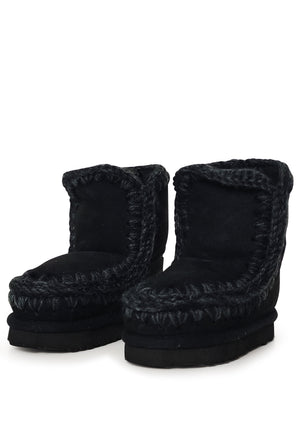 Stivaletti Eskimo bambina Mou kids neri in pelle scamosciata