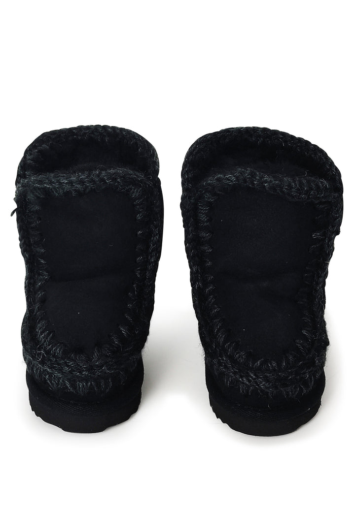 Stivaletti Eskimo bambina Mou kids neri in pelle scamosciata