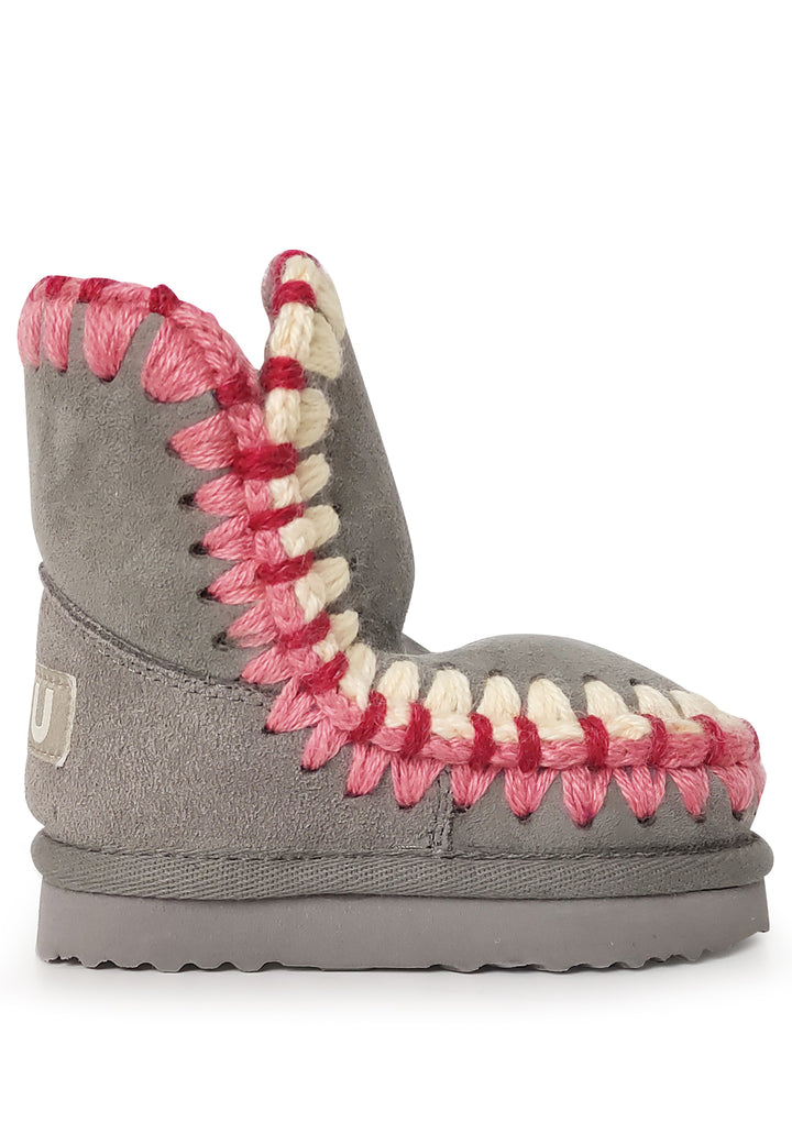 Stivaletti Eskimo bambina Mou kids grigi in pelle scamosciata