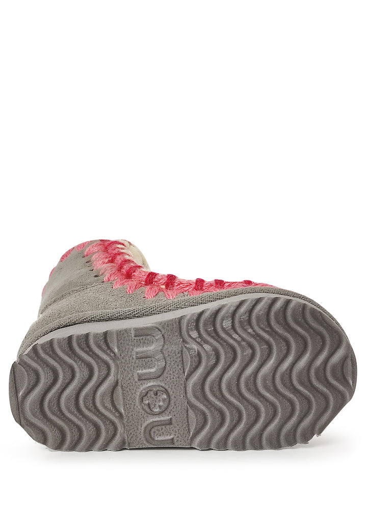 Stivaletti Eskimo bambina Mou kids grigi in pelle scamosciata