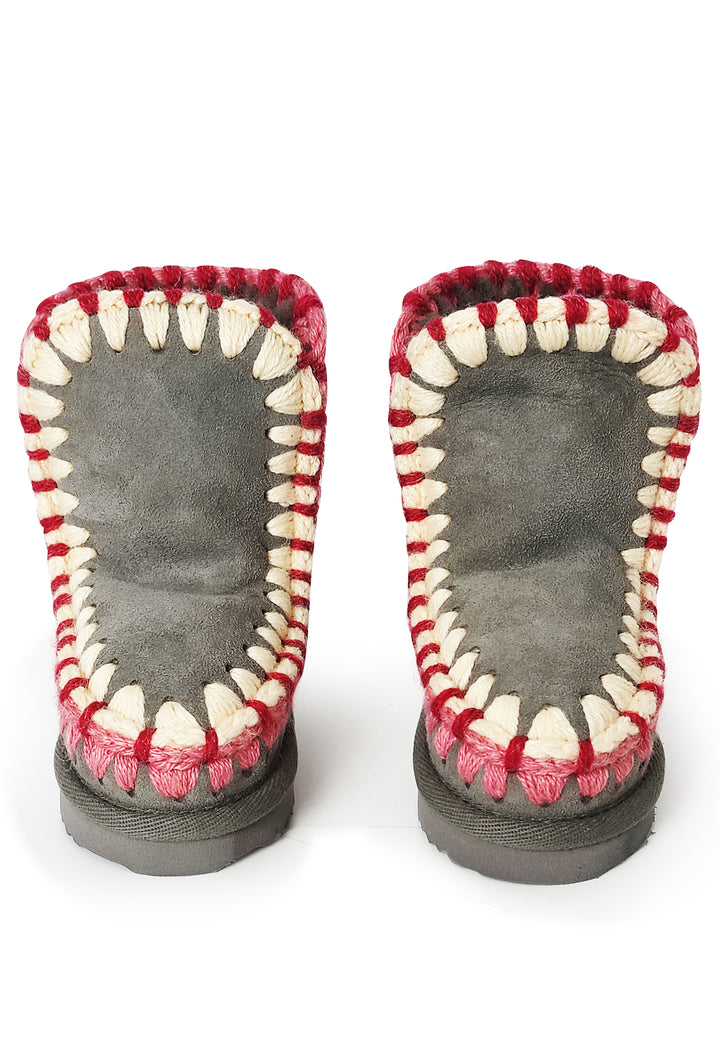 Stivaletti Eskimo bambina Mou kids grigi in pelle scamosciata