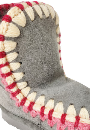 Stivaletti Eskimo bambina Mou kids grigi in pelle scamosciata
