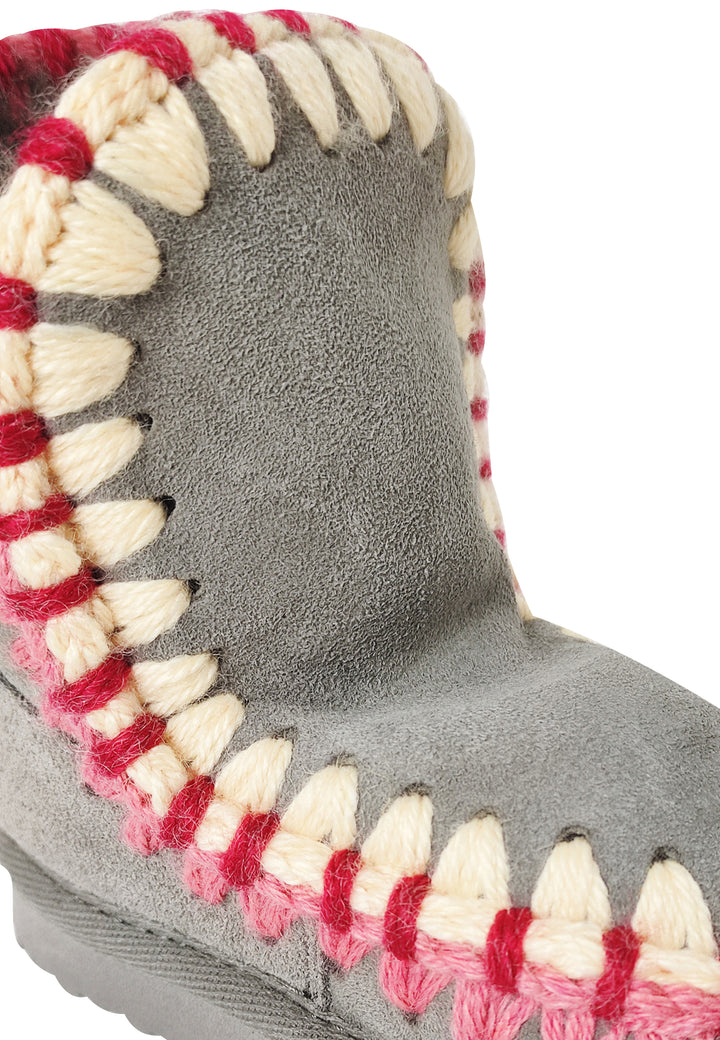 Stivaletti Eskimo bambina Mou kids grigi in pelle scamosciata