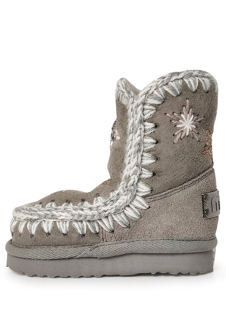 Stivaletti Eskimo bambina Mou kids grigi in pelle scamosciata