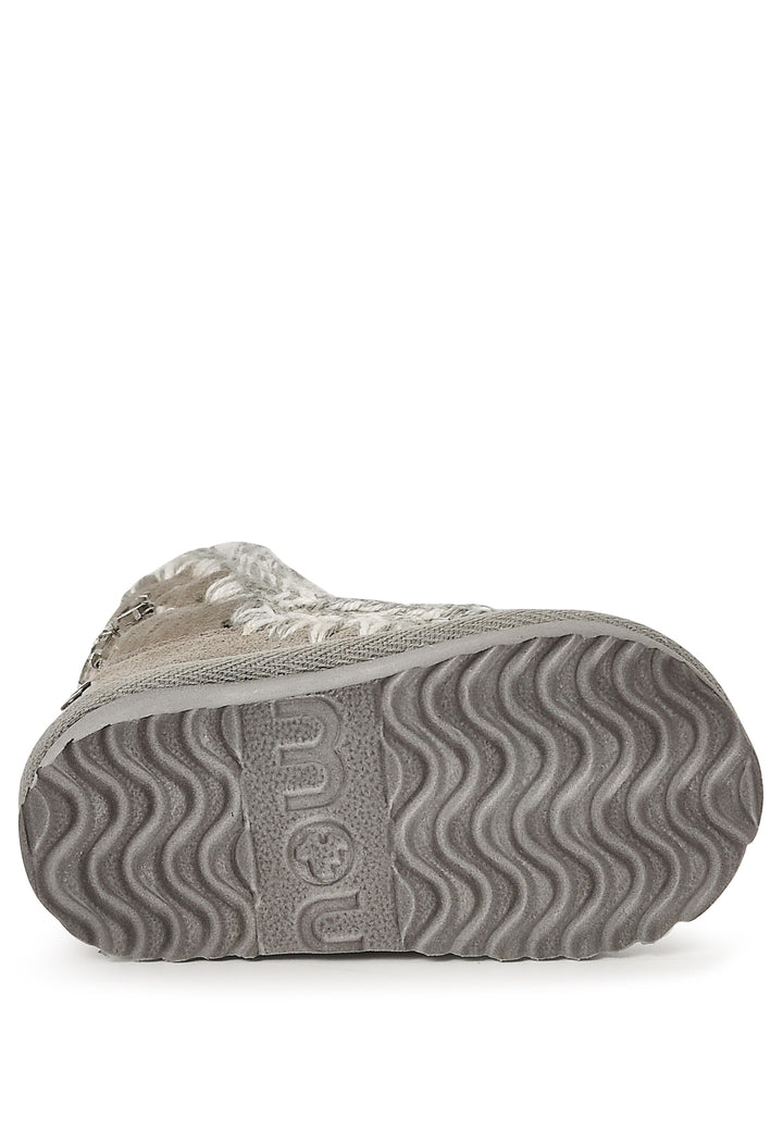Stivaletti Eskimo bambina Mou kids grigi in pelle scamosciata