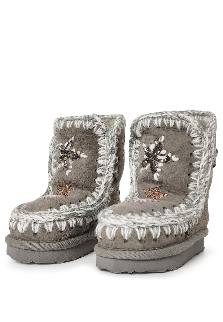 Stivaletti Eskimo bambina Mou kids grigi in pelle scamosciata