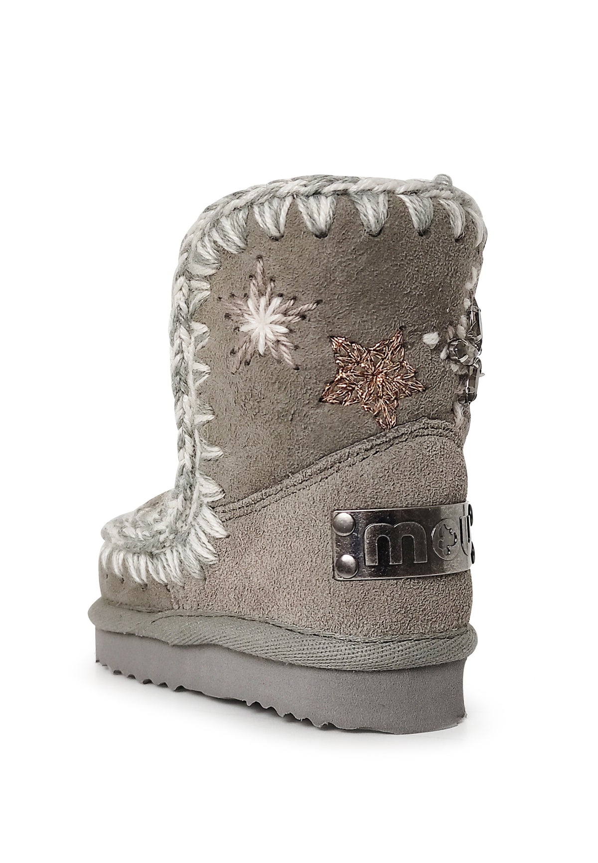 Stivaletti Eskimo bambina Mou kids grigi in pelle scamosciata