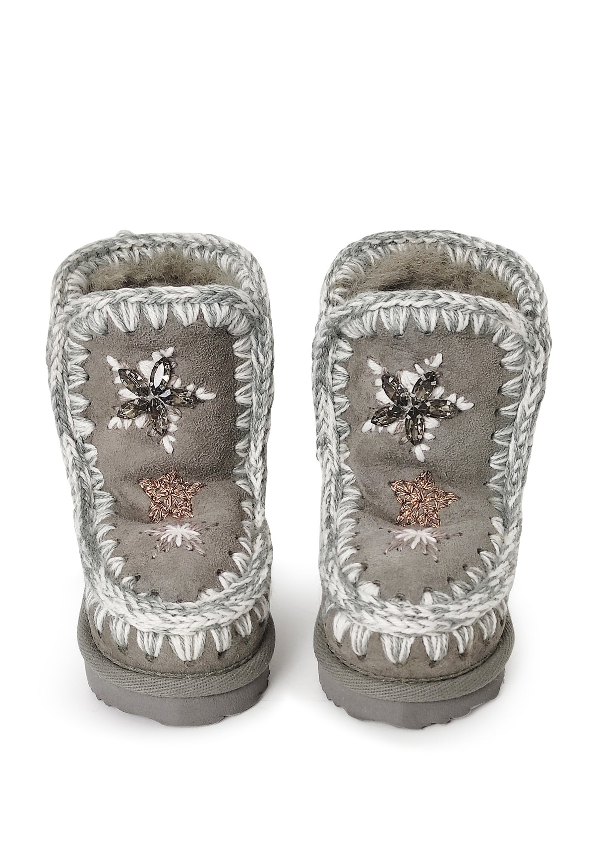 Stivaletti Eskimo bambina Mou kids grigi in pelle scamosciata
