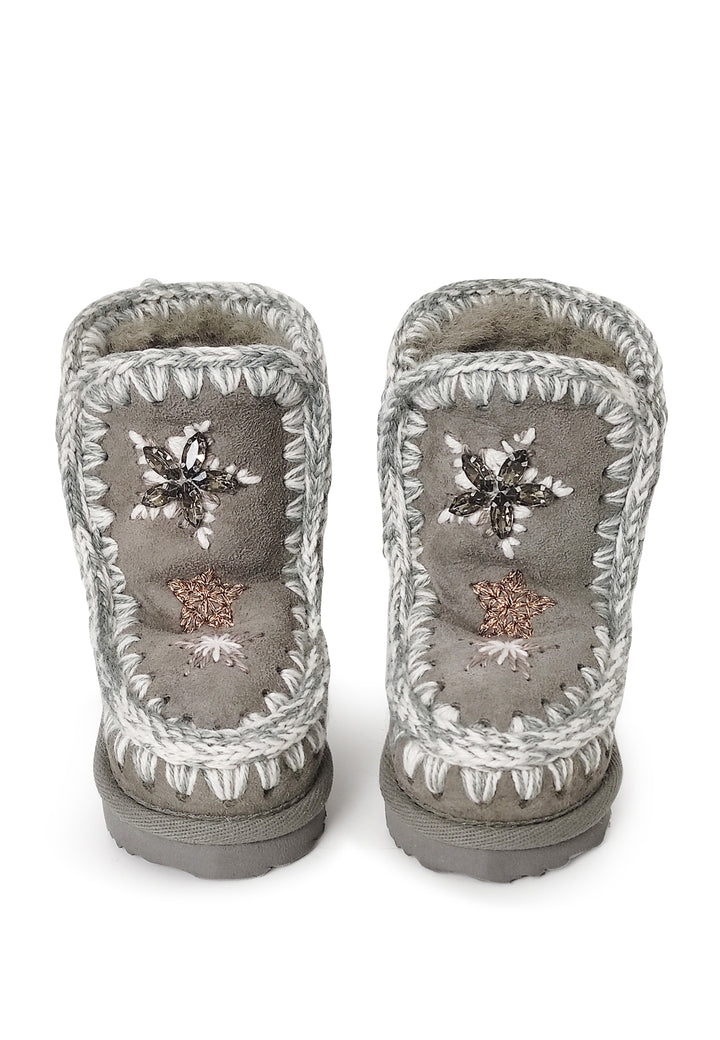 Stivaletti Eskimo bambina Mou kids grigi in pelle scamosciata