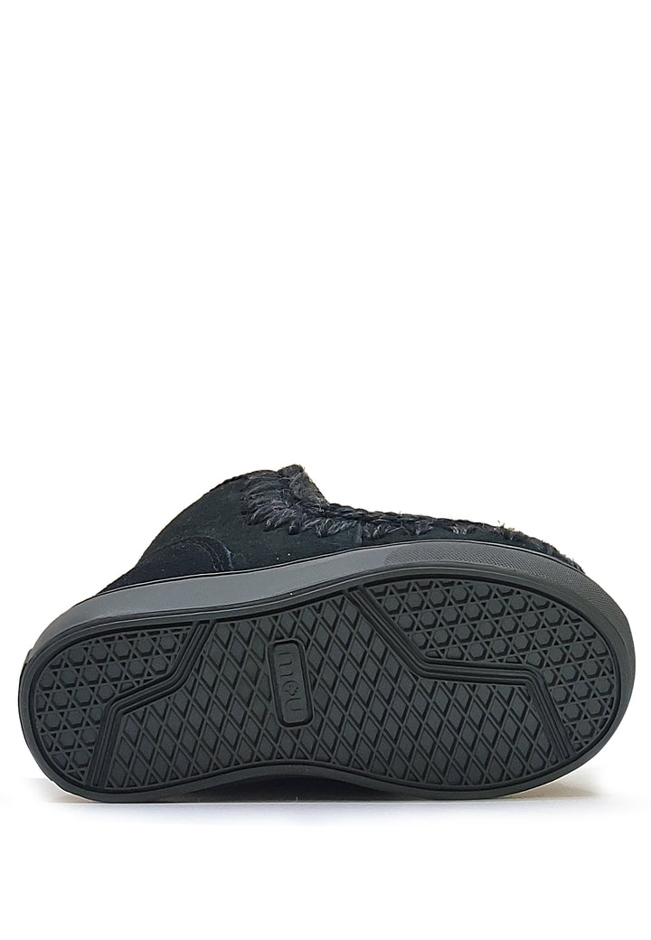 Eskimo stivaletti bambina Mou kid nera bambina in pelle scamosciata