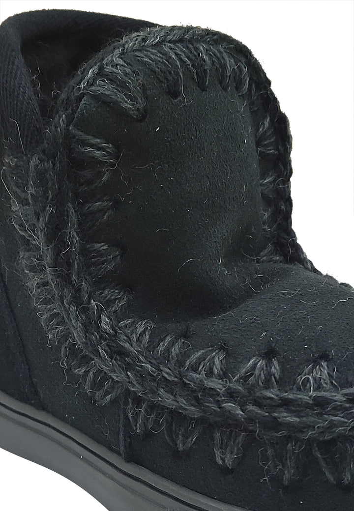 Eskimo stivaletti bambina Mou kid nera bambina in pelle scamosciata