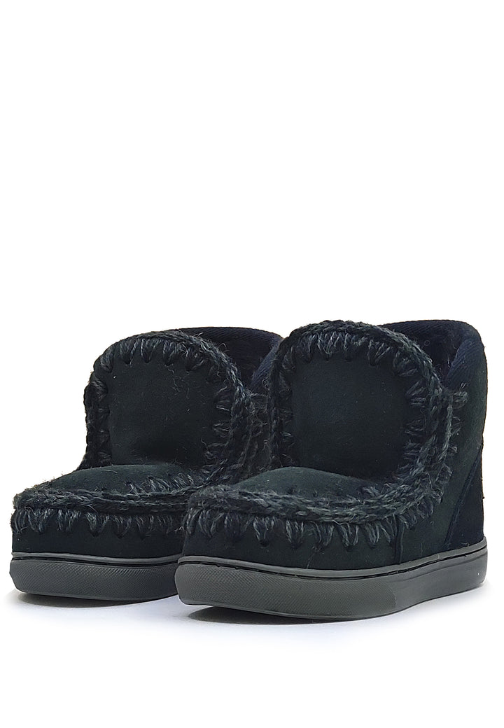 Eskimo stivaletti bambina Mou kid nera bambina in pelle scamosciata