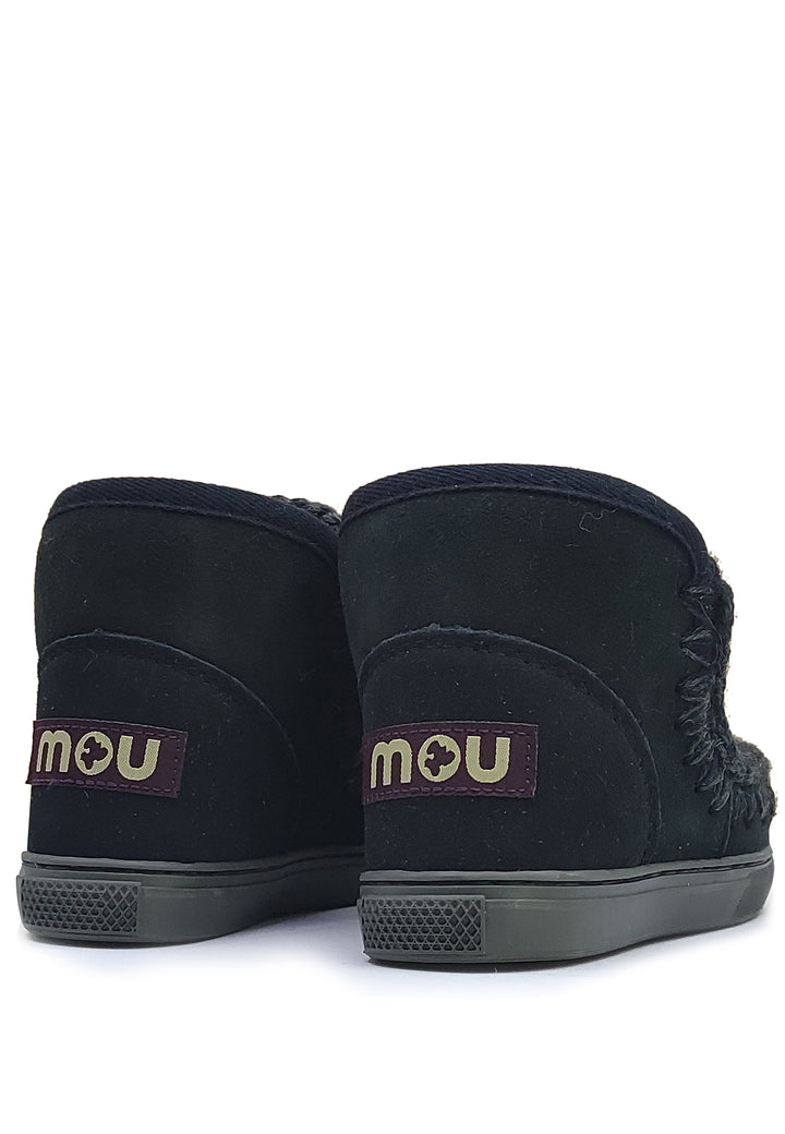 Eskimo stivaletti bambina Mou kid nera bambina in pelle scamosciata