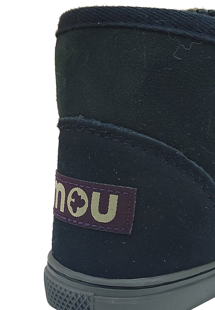 Eskimo stivaletti bambina Mou kid nera bambina in pelle scamosciata