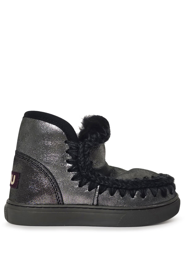 Eskimo stivaletti bambina Mou kid neri in pelle scamosciata