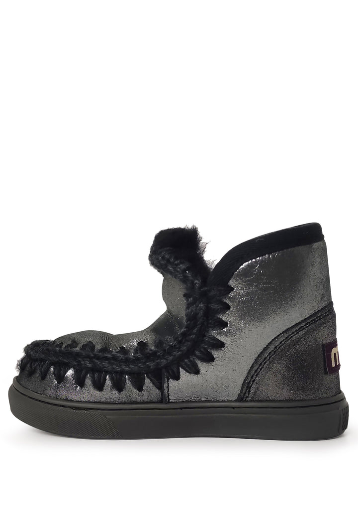 Eskimo stivaletti bambina Mou kid neri in pelle scamosciata