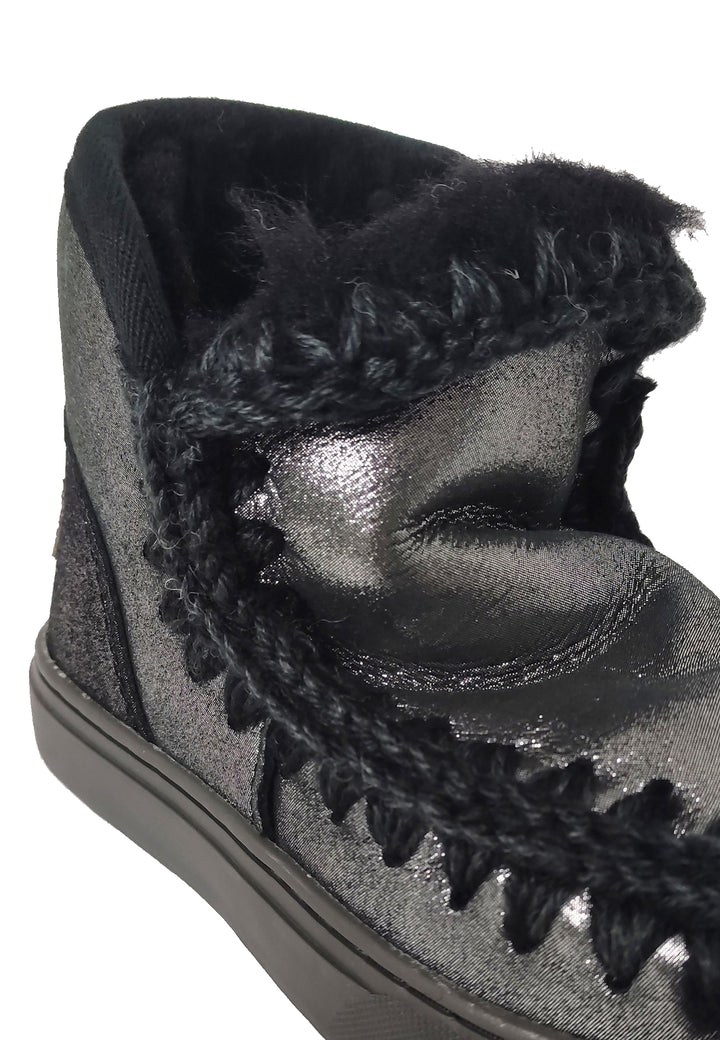 Eskimo stivaletti bambina Mou kid neri in pelle scamosciata