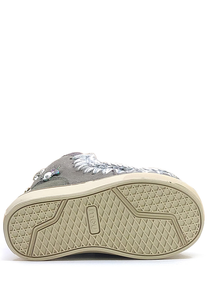 Eskimo stivaletti bambina Mou kid grigia in pelle scamosciata