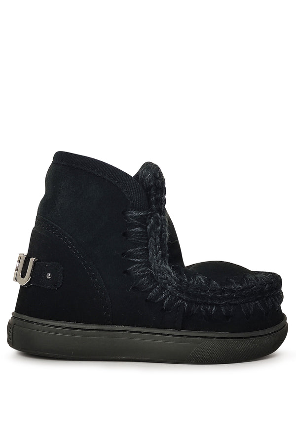 Eskimo stivaletti bambina Mou kid neri in pelle scamosciata