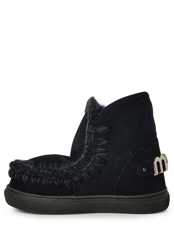 Eskimo stivaletti bambina Mou kid neri in pelle scamosciata