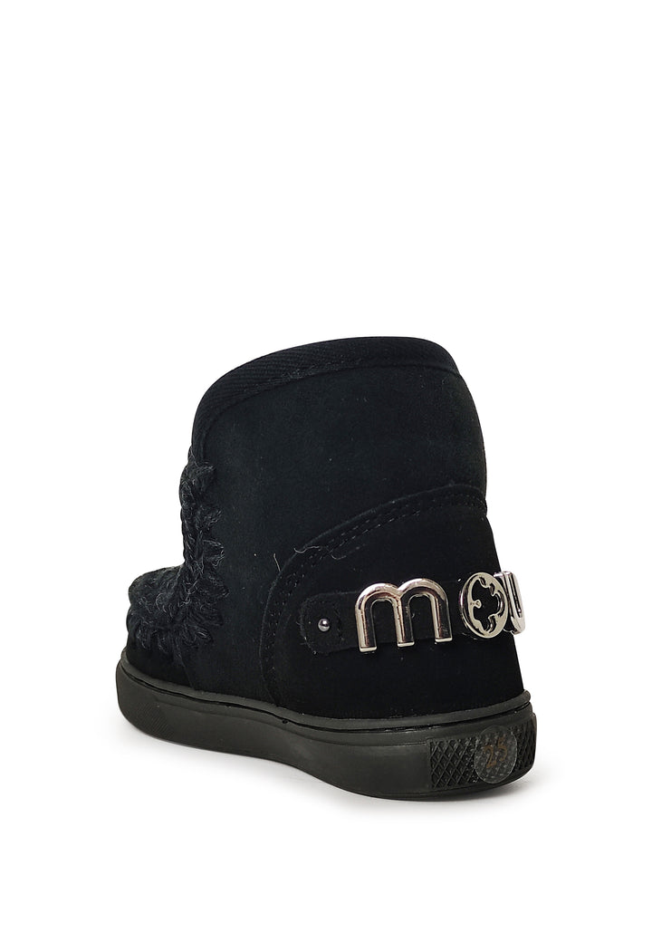 Eskimo stivaletti bambina Mou kid neri in pelle scamosciata