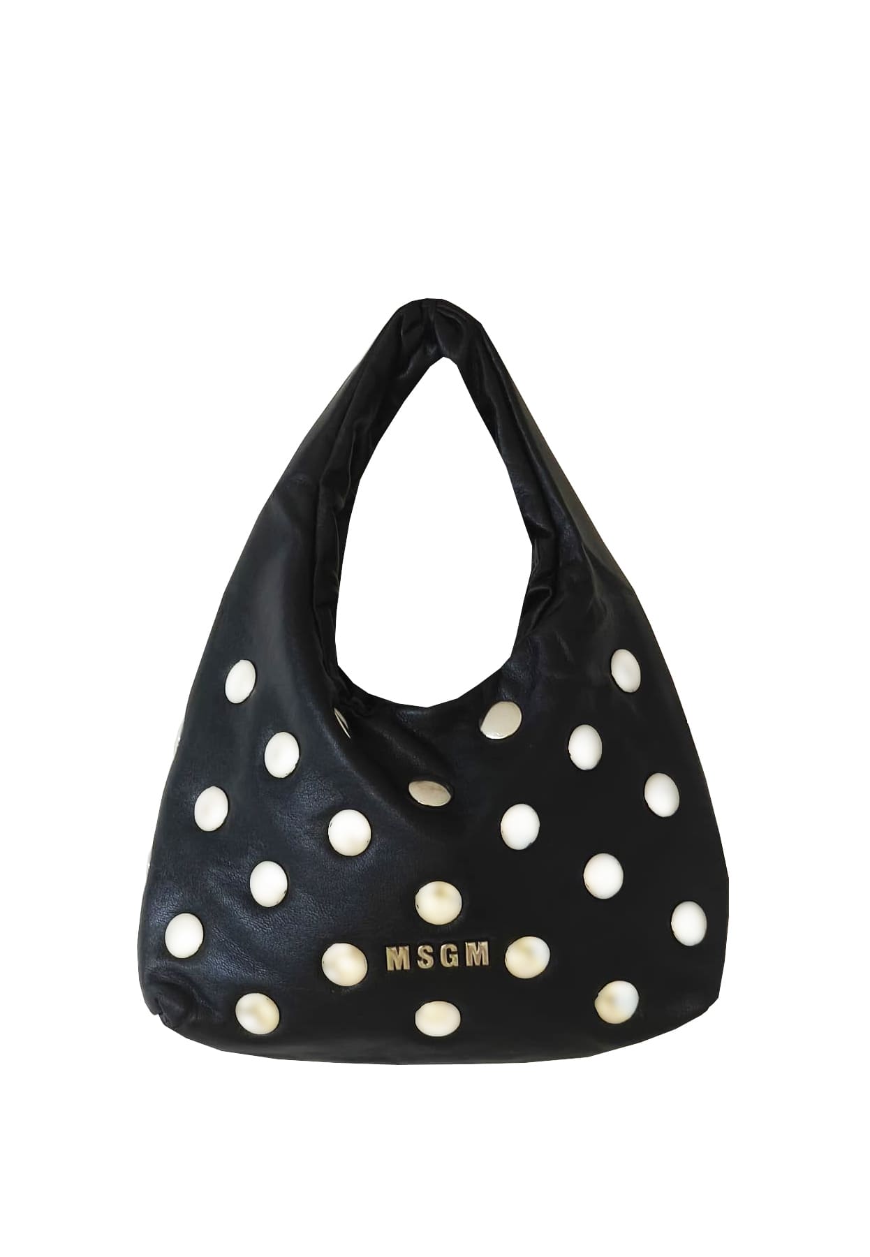 Borsa bambina MSGM nera in ecopelle