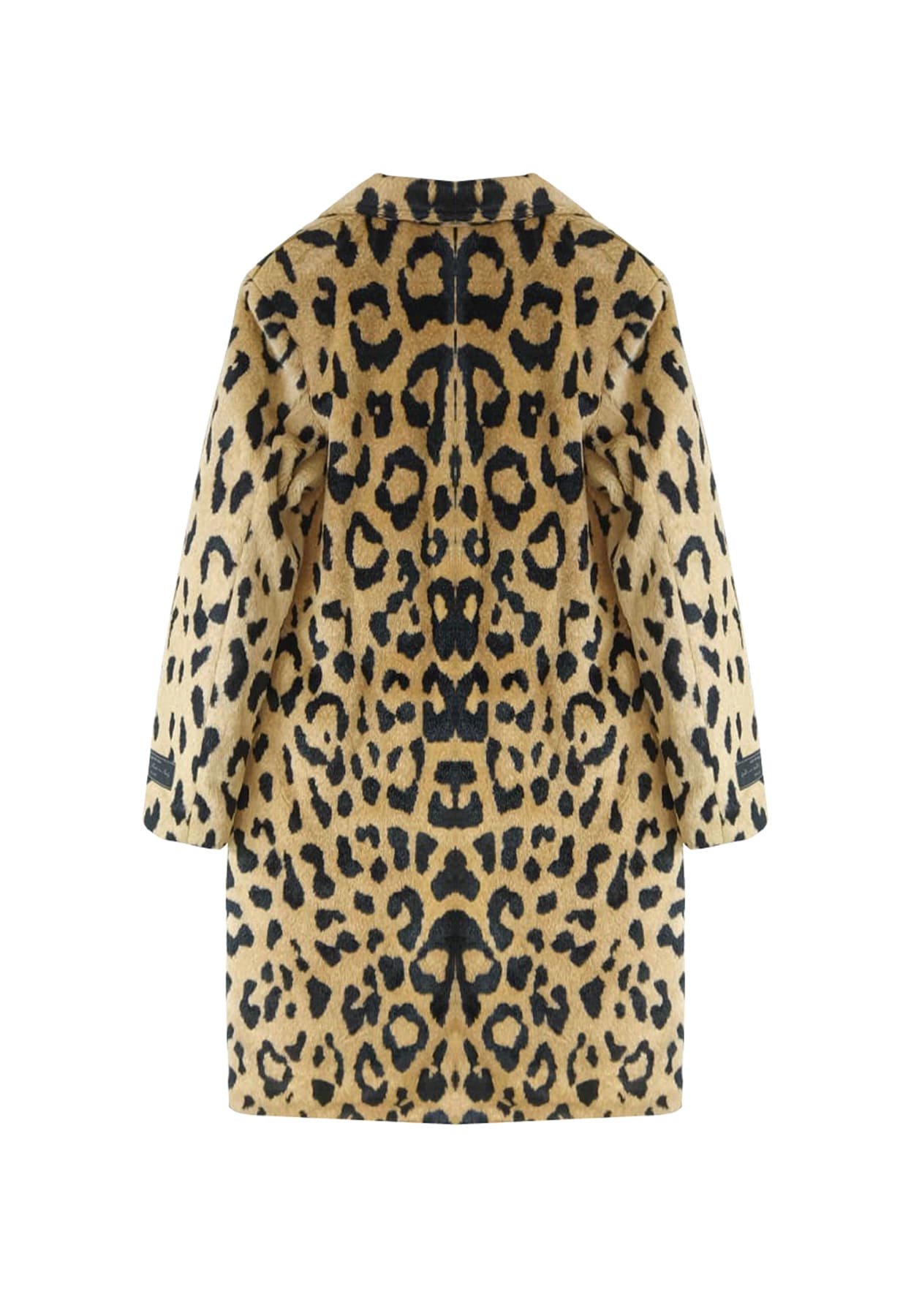 Cappotto bambina MSGM beige in ecopelliccia