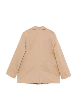 Blazer bambina MSGM beige in gabardine