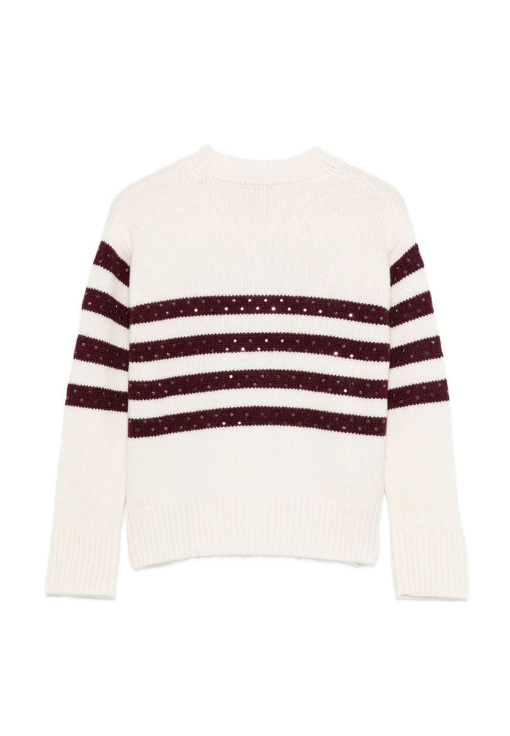 Maglia bambina MSGM kids bianca in misto lana