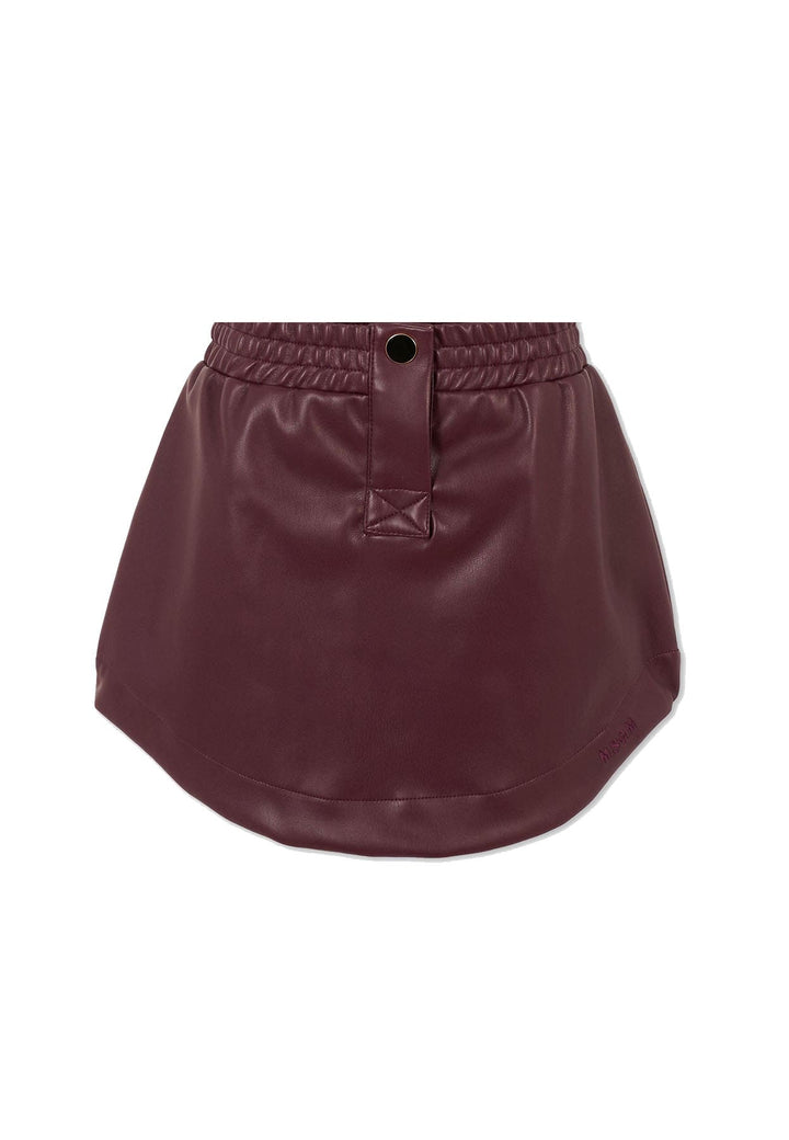 Gonna MSGM bambina bordeaux in similpelle