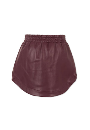 Gonna MSGM bambina bordeaux in similpelle