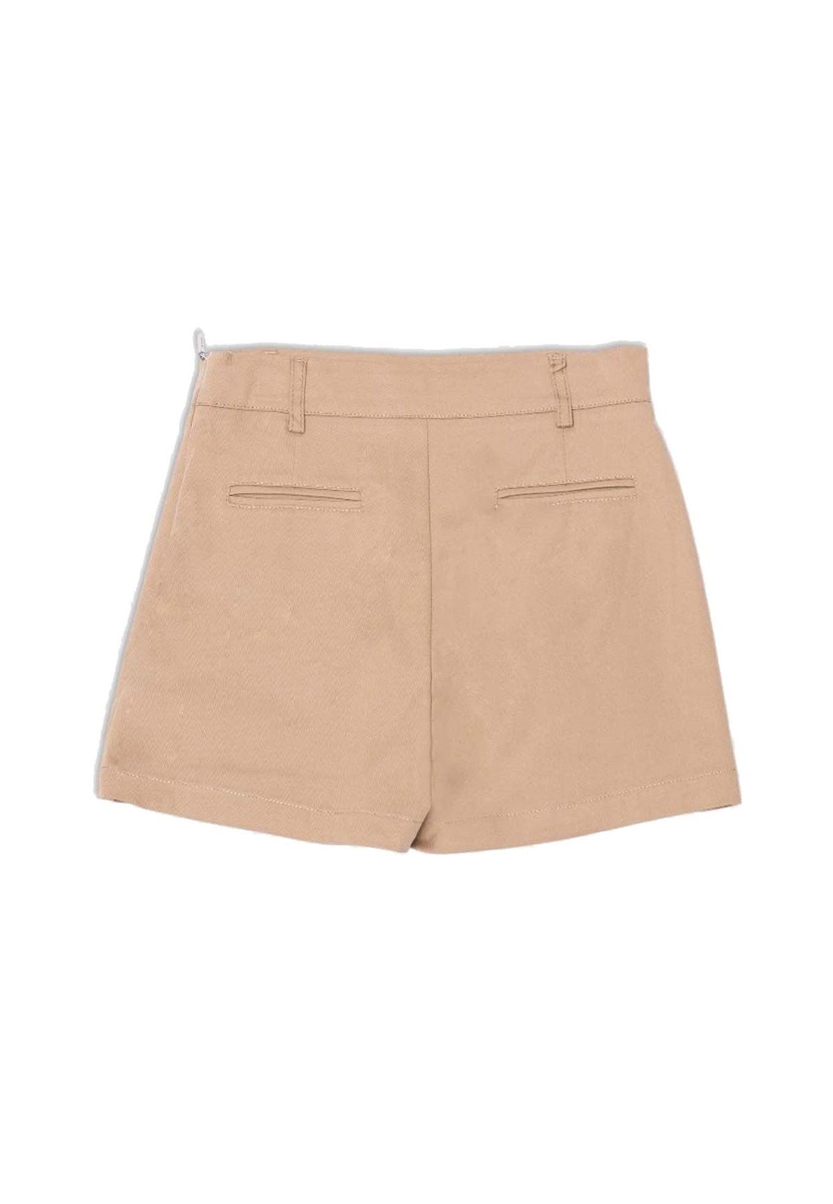 Shorts MSGM bambina beige in gabardine