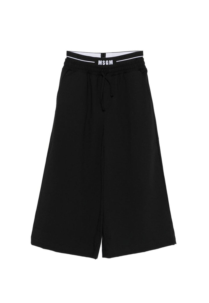 Pantalone MSGM unisex nero in misto viscosa