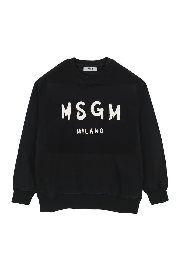Felpa MSGM unisex nera in cotone