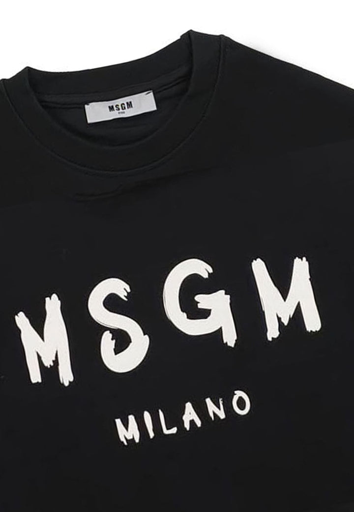 Felpa MSGM unisex nera in cotone