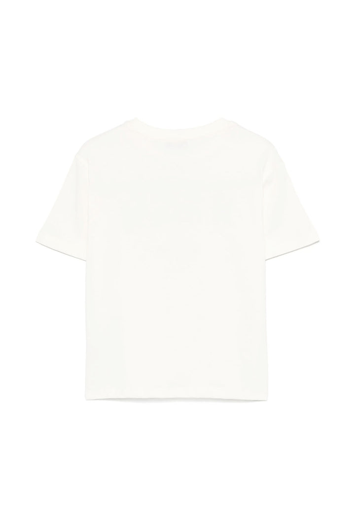 T-shirt bambino MSGM bianca in cotone