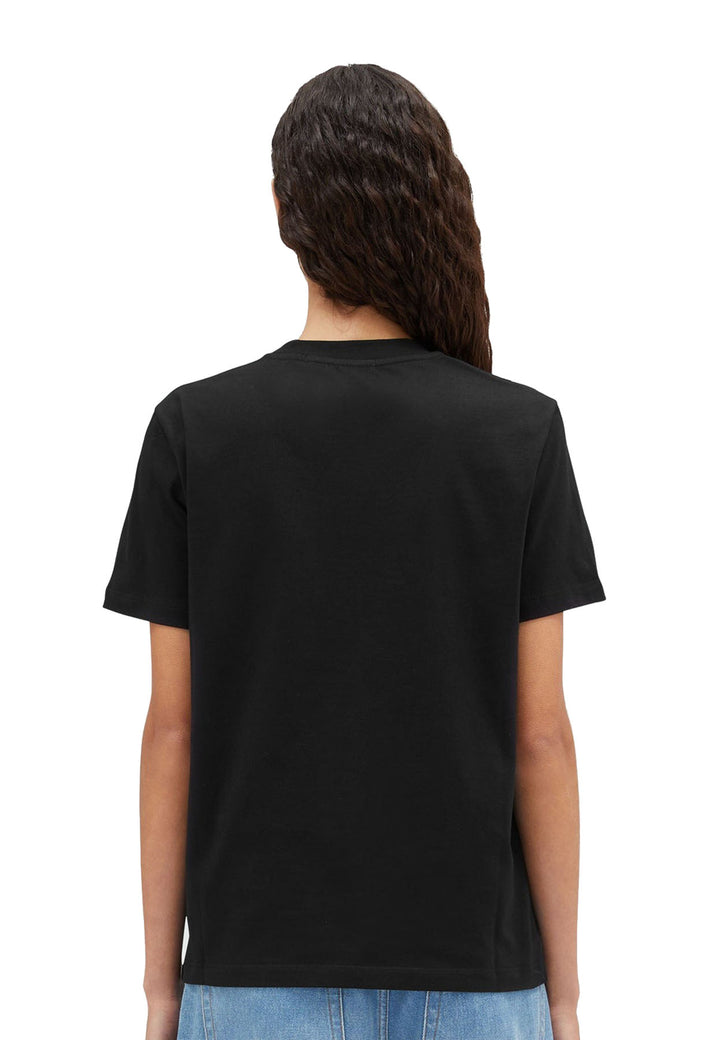 T-shirt bambino MSGM nera in cotone