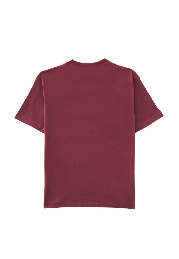 T-shirt bambino MSGM bordeaux in cotone
