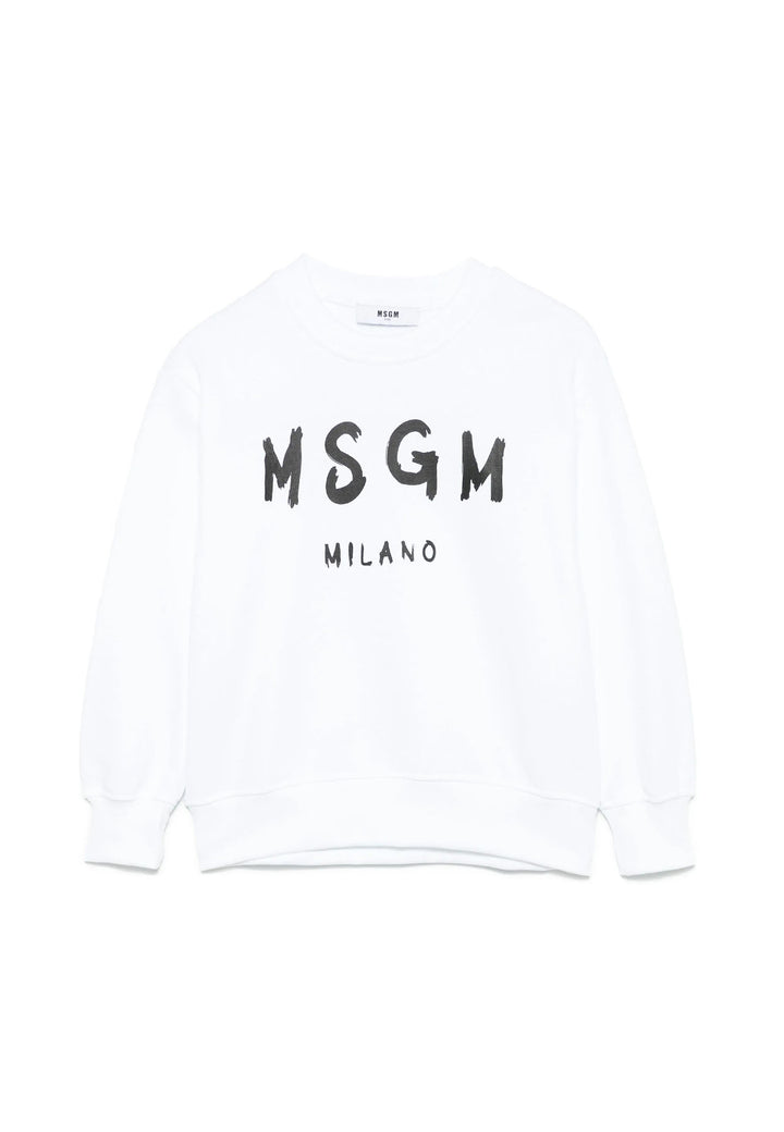 Felpa MSGM unisex bianca in cotone