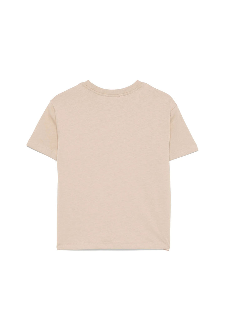 T-shirt bambino MSGM beige in cotone