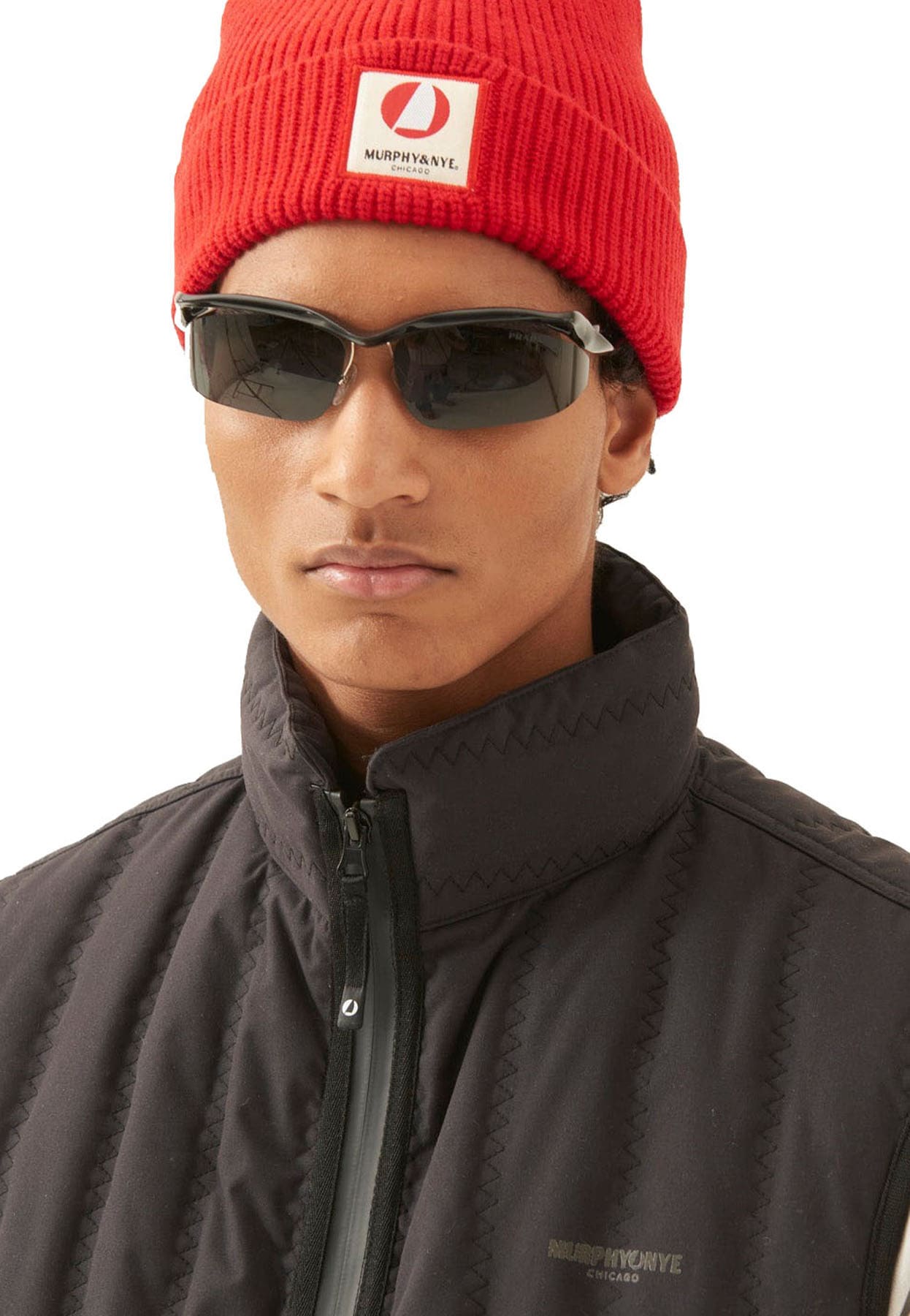 Cappello unisex rosso Murpy&Nye in viscosa