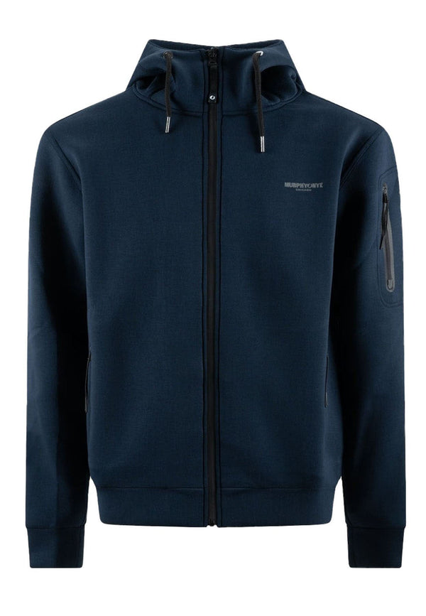 Felpa con cappuccio blu uomo Murphy & Nye in tessuto tecnico