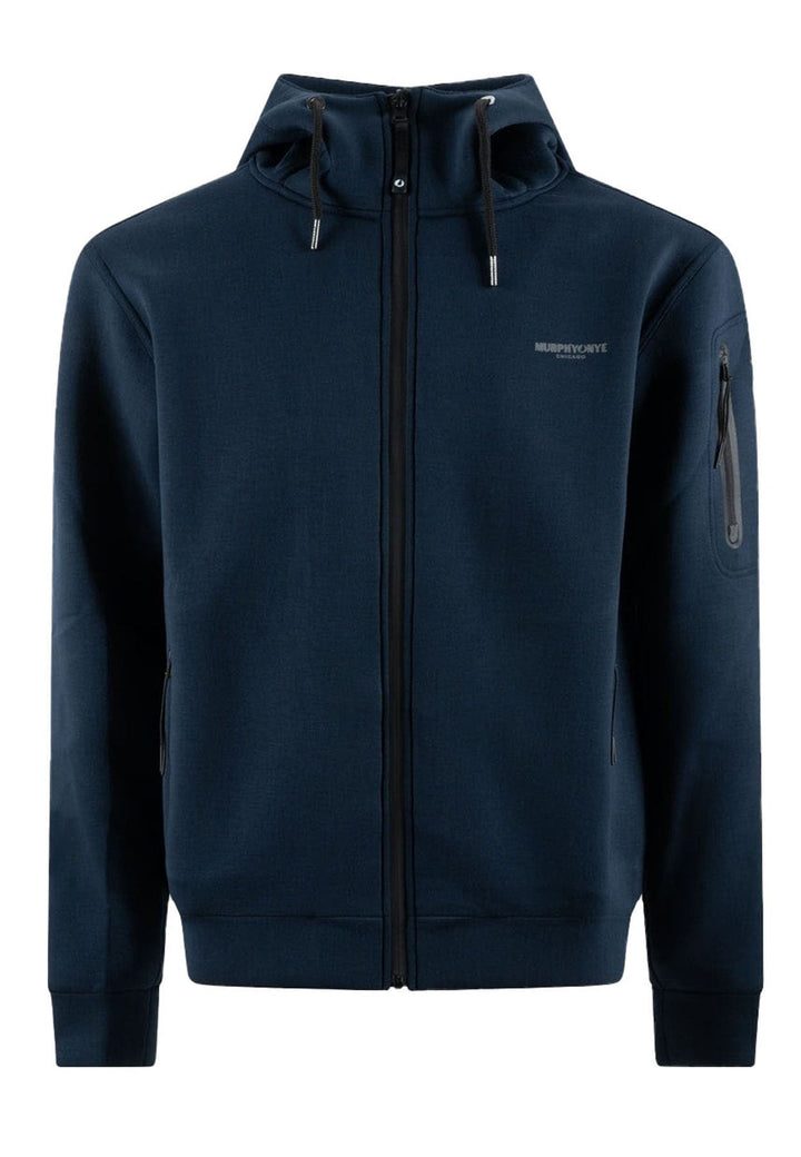 Felpa con cappuccio blu uomo Murphy & Nye in tessuto tecnico