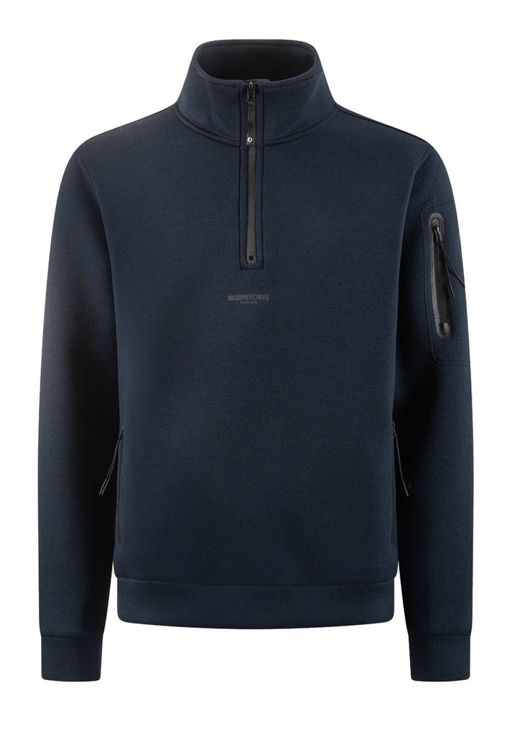 Felpa collo alto blu uomo Murphy & Nye in tessuto tecnico