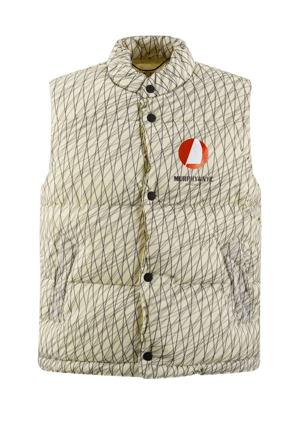 Gilet a fantasia beige uomo Murphy & Nye in nylon